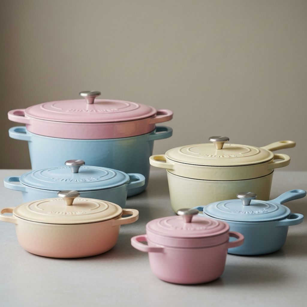 Enameled cast iron cookware
